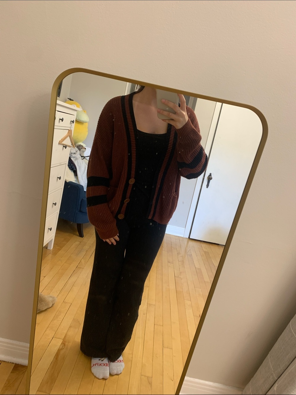 525 Varsity Cardigan Sweater Burgundy